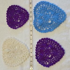 Crochet Heart Collection, 4, Hand Made, USA, Just Now